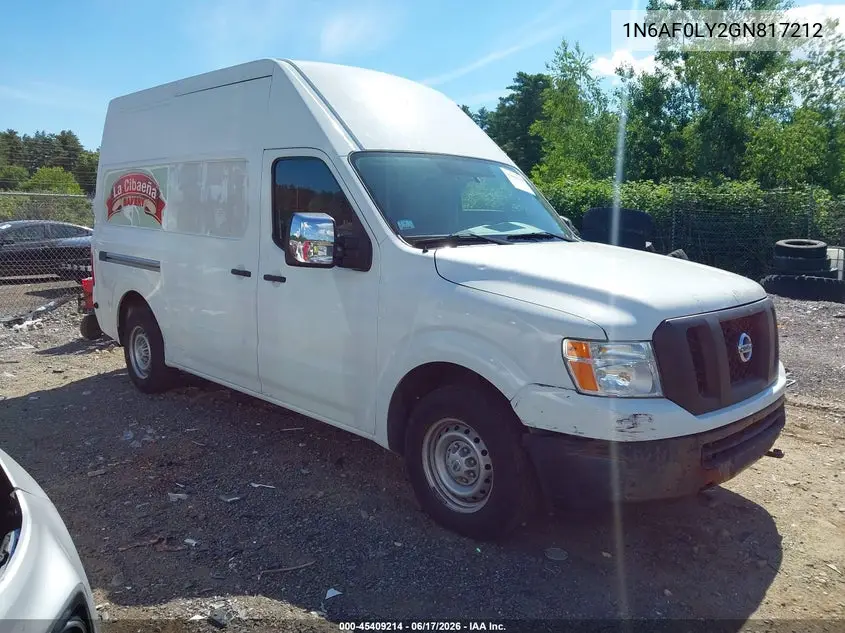 2016 Nissan Nv Cargo Nv2500 Hd S V8 VIN: 1N6AF0LY2GN817212 Lot: 45409214