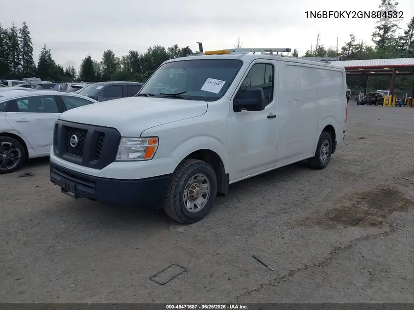 2016 Nissan Nv Cargo Nv2500 Hd Sv V6 VIN: 1N6BF0KY2GN804532 Lot: 45471687