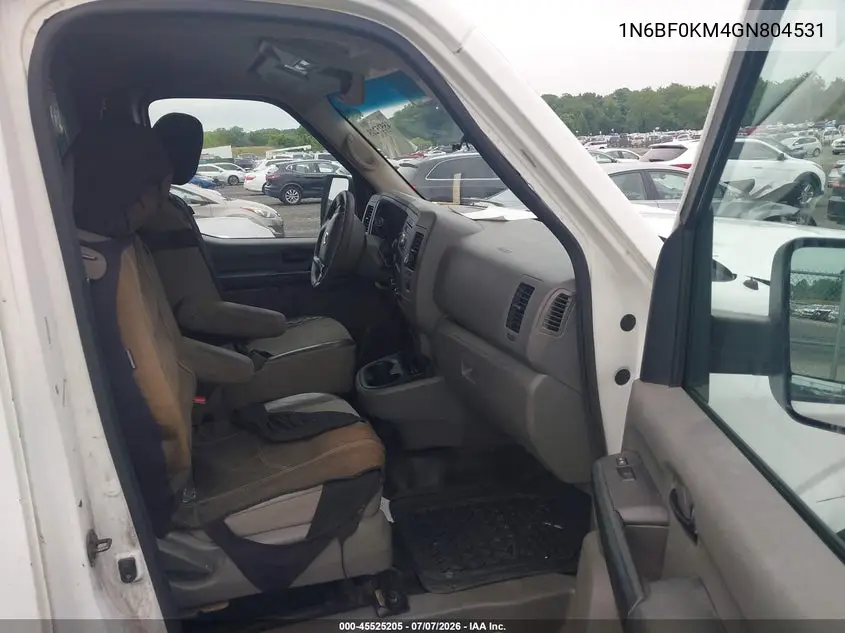 2016 Nissan Nv Cargo Nv1500 Sv V6 VIN: 1N6BF0KM4GN804531 Lot: 45525205