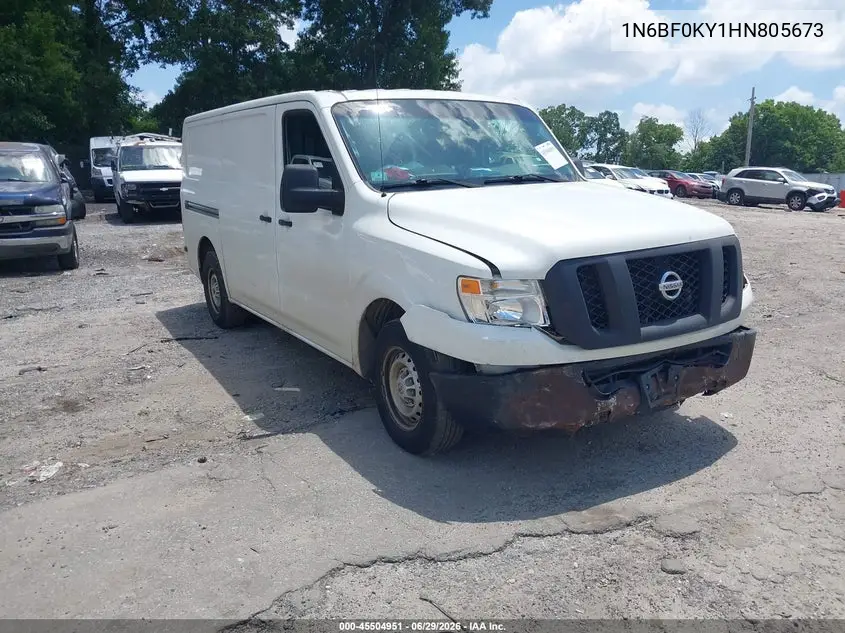 2017 Nissan Nv Cargo Nv2500 Hd S V6 VIN: 1N6BF0KY1HN805673 Lot: 45504951