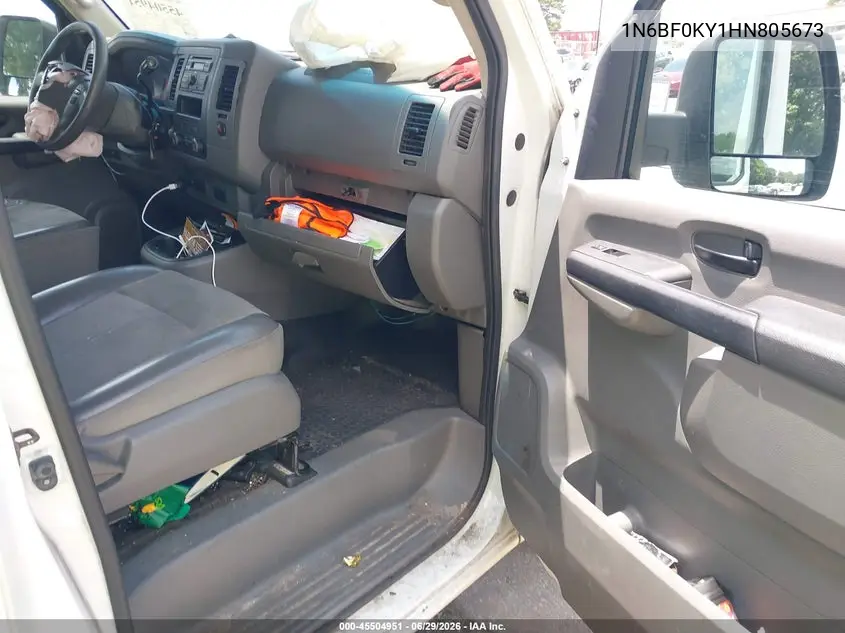 2017 Nissan Nv Cargo Nv2500 Hd S V6 VIN: 1N6BF0KY1HN805673 Lot: 45504951