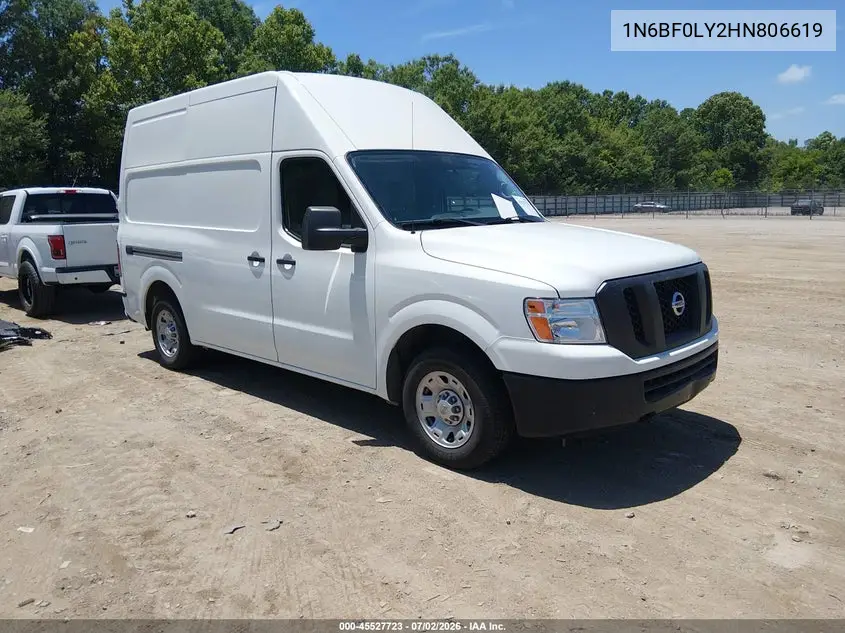 2017 Nissan Nv Cargo Nv2500 Hd Sv V6 VIN: 1N6BF0LY2HN806619 Lot: 45527723