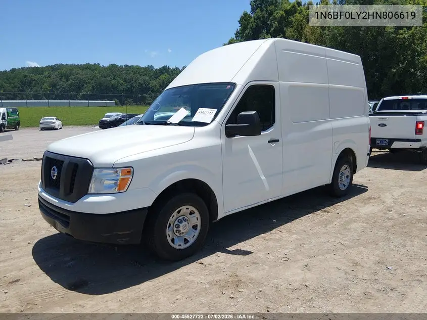 2017 Nissan Nv Cargo Nv2500 Hd Sv V6 VIN: 1N6BF0LY2HN806619 Lot: 45527723