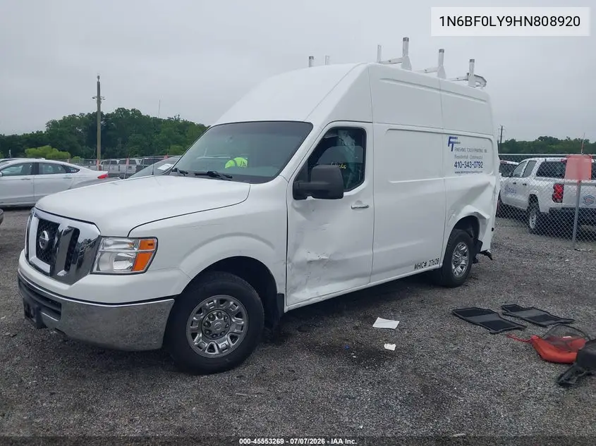 2017 Nissan Nv Cargo Nv2500 Hd Sl V6 VIN: 1N6BF0LY9HN808920 Lot: 45553269