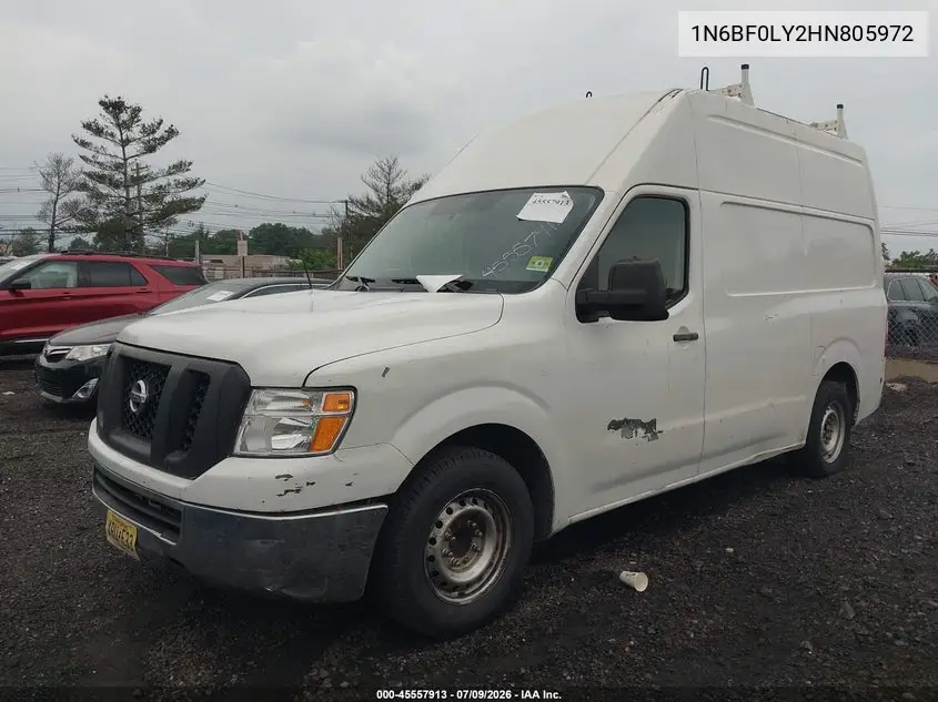 2017 Nissan Nv Cargo Nv2500 Hd Sv V6 VIN: 1N6BF0LY2HN805972 Lot: 45557913