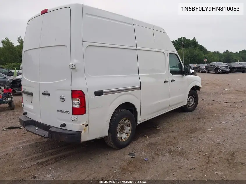 2017 Nissan Nv Cargo Nv2500 Hd Sv V6 VIN: 1N6BF0LY9HN810053 Lot: 45620378