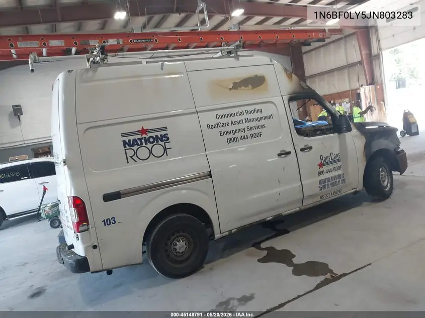 2018 Nissan Nv Cargo Nv2500 Hd S V6 VIN: 1N6BF0LY5JN803283 Lot: 45148791