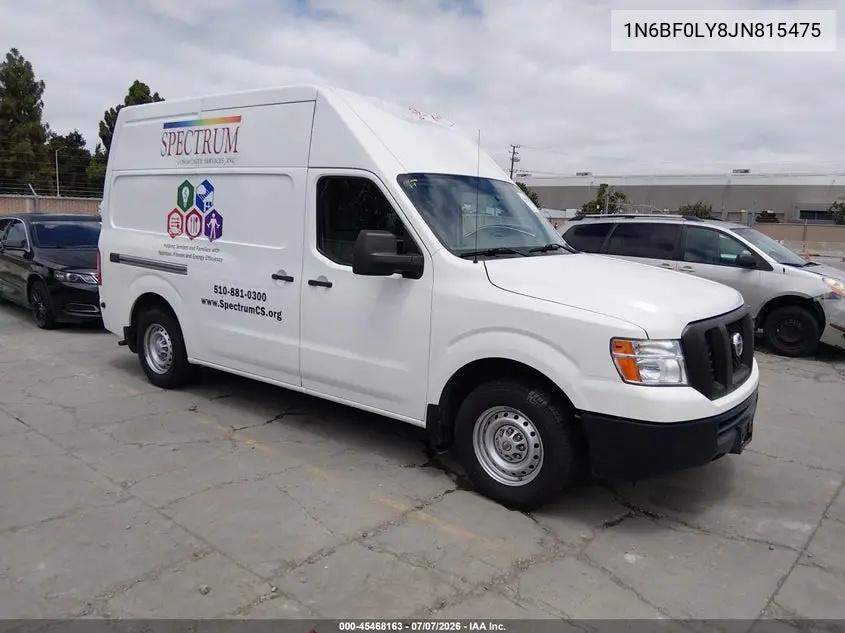 2018 Nissan Nv Cargo Nv2500 Hd S V6 VIN: 1N6BF0LY8JN815475 Lot: 45468163