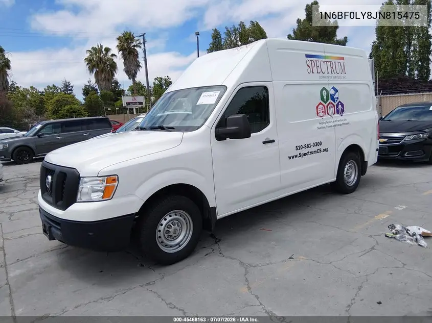 2018 Nissan Nv Cargo Nv2500 Hd S V6 VIN: 1N6BF0LY8JN815475 Lot: 45468163