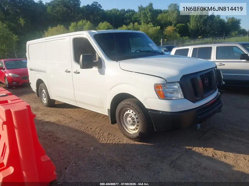 2018 Nissan Nv Cargo Nv1500 S V6 VIN: 1N6BF0KM6JN814419 Lot: 45496577