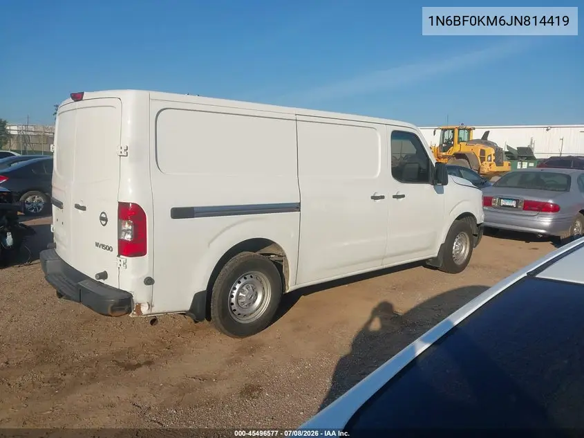 2018 Nissan Nv Cargo Nv1500 S V6 VIN: 1N6BF0KM6JN814419 Lot: 45496577