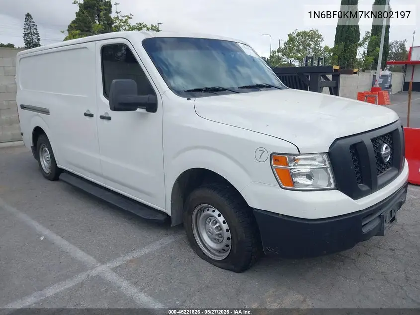 2019 Nissan Nv Cargo Nv1500 S V6 VIN: 1N6BF0KM7KN802197 Lot: 45221826