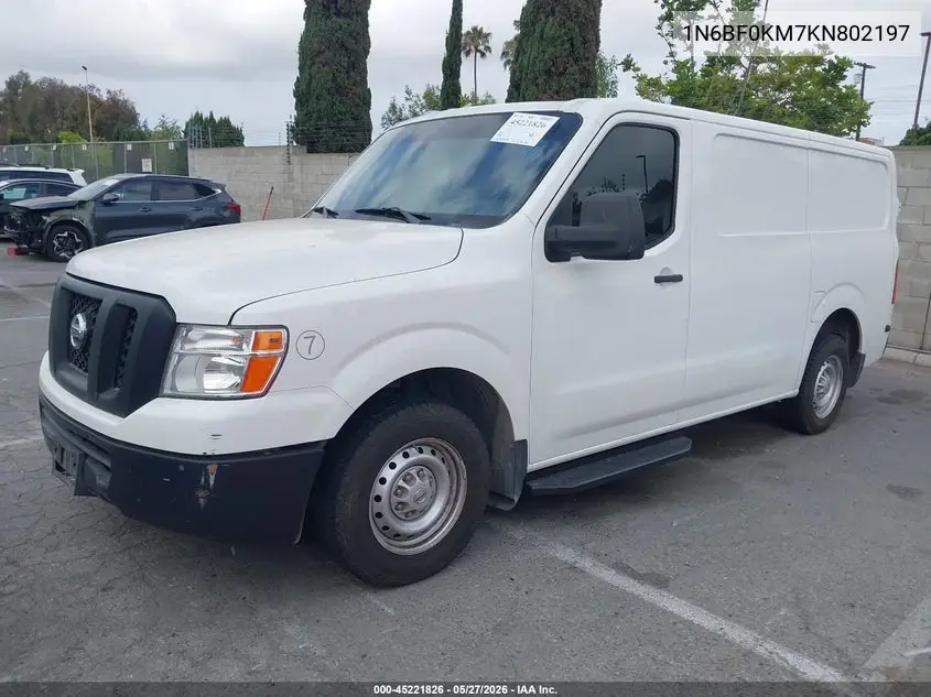 2019 Nissan Nv Cargo Nv1500 S V6 VIN: 1N6BF0KM7KN802197 Lot: 45221826