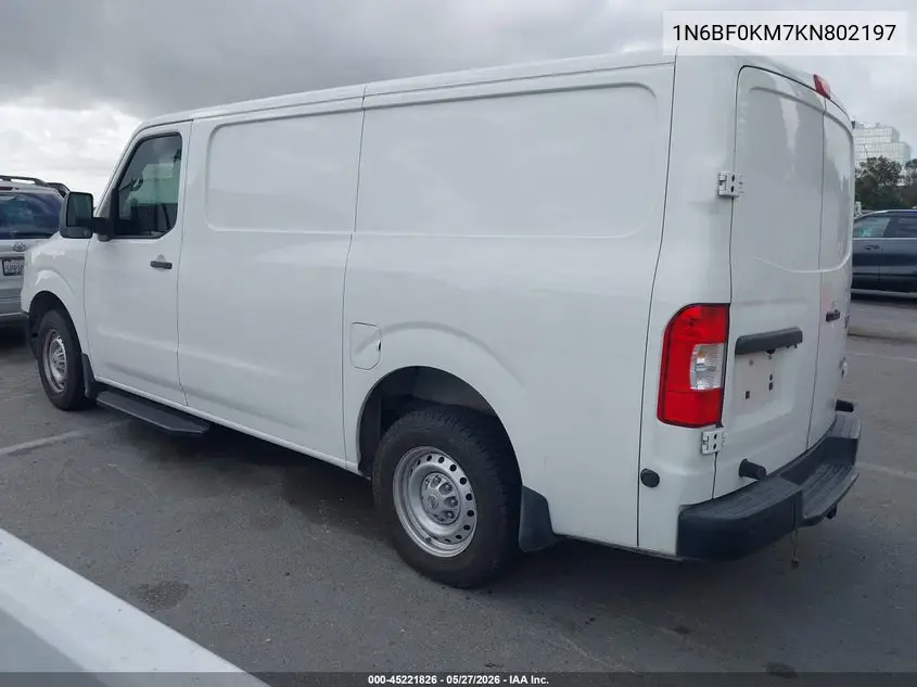 2019 Nissan Nv Cargo Nv1500 S V6 VIN: 1N6BF0KM7KN802197 Lot: 45221826