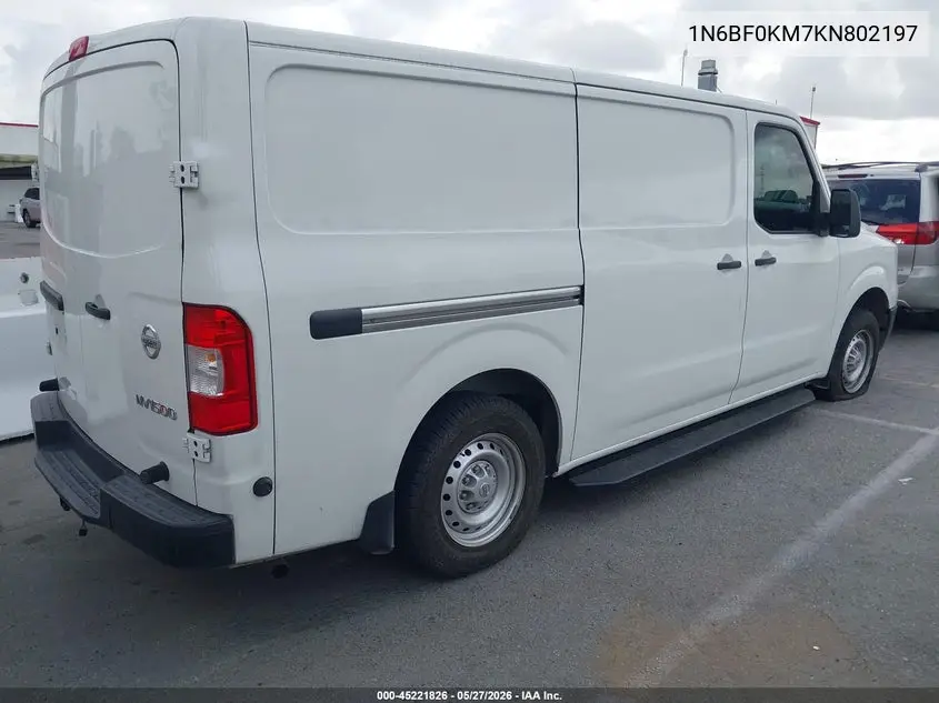 2019 Nissan Nv Cargo Nv1500 S V6 VIN: 1N6BF0KM7KN802197 Lot: 45221826