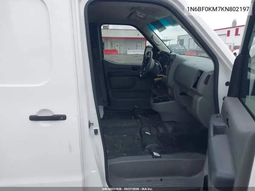 2019 Nissan Nv Cargo Nv1500 S V6 VIN: 1N6BF0KM7KN802197 Lot: 45221826