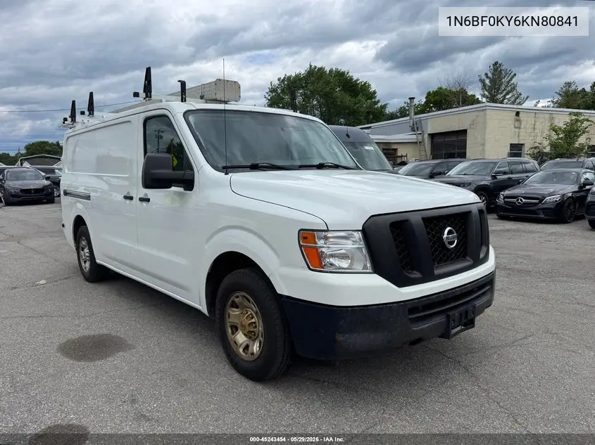 2019 Nissan Nv VIN: 1N6BF0KY6KN80841 Lot: 45243454