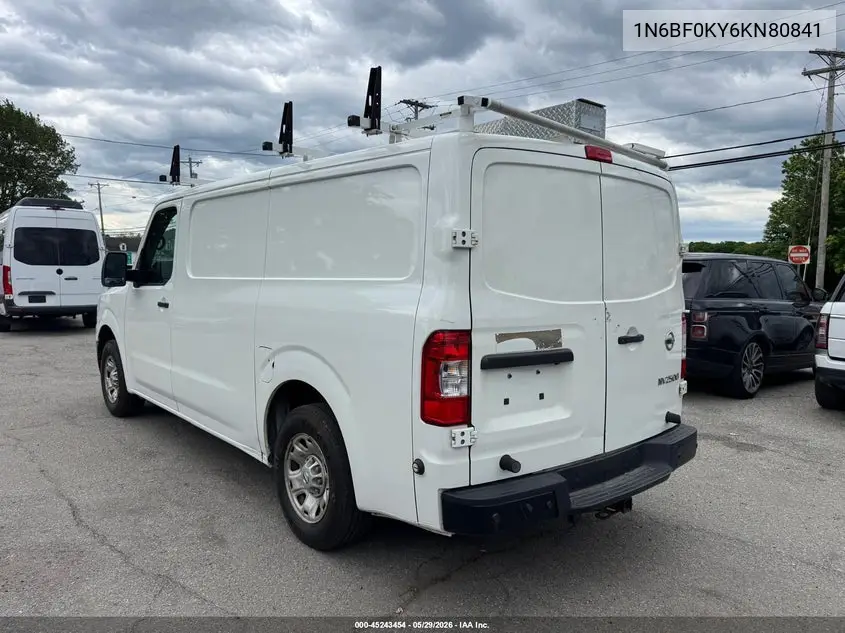 2019 Nissan Nv VIN: 1N6BF0KY6KN80841 Lot: 45243454