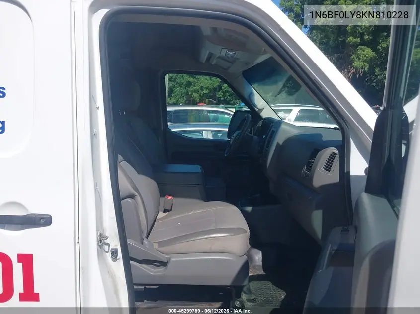 2019 Nissan Nv Cargo Nv2500 Hd Sv V6 VIN: 1N6BF0LY8KN810228 Lot: 45299789