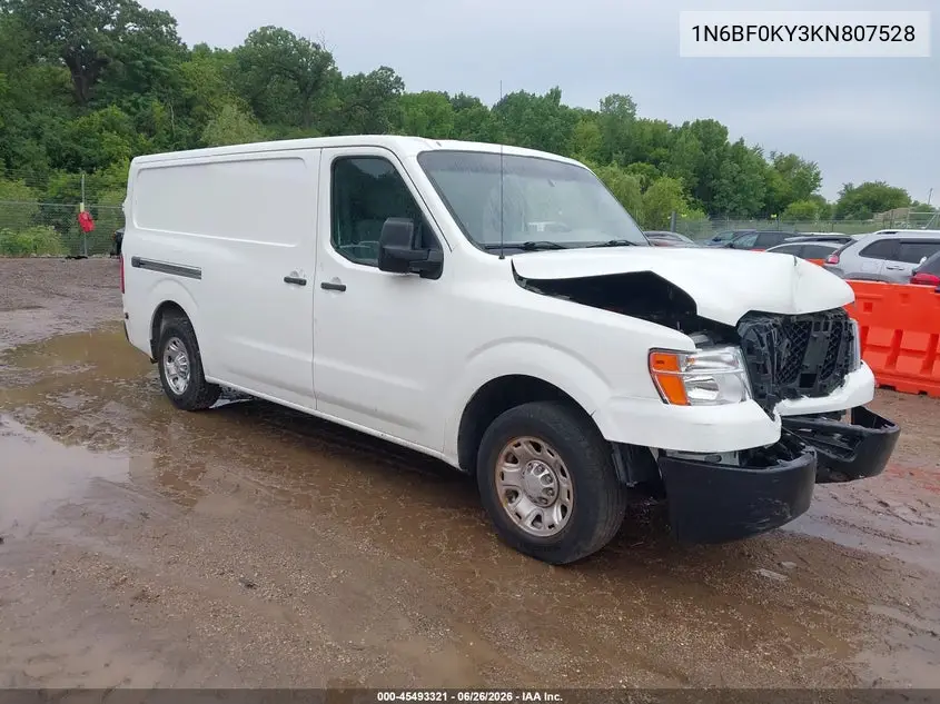 2019 Nissan Nv Cargo Nv2500 Hd Sv V6 VIN: 1N6BF0KY3KN807528 Lot: 45493321