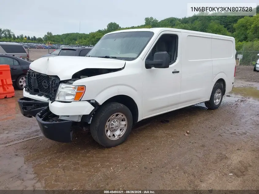 2019 Nissan Nv Cargo Nv2500 Hd Sv V6 VIN: 1N6BF0KY3KN807528 Lot: 45493321