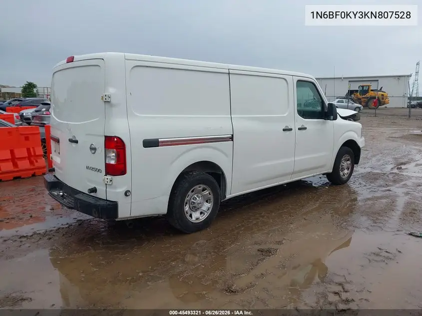 2019 Nissan Nv Cargo Nv2500 Hd Sv V6 VIN: 1N6BF0KY3KN807528 Lot: 45493321