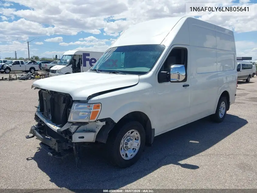 2020 Nissan Nv Cargo Nv2500 Hd Sv High Roof V8 VIN: 1N6AF0LY6LN805641 Lot: 45063648