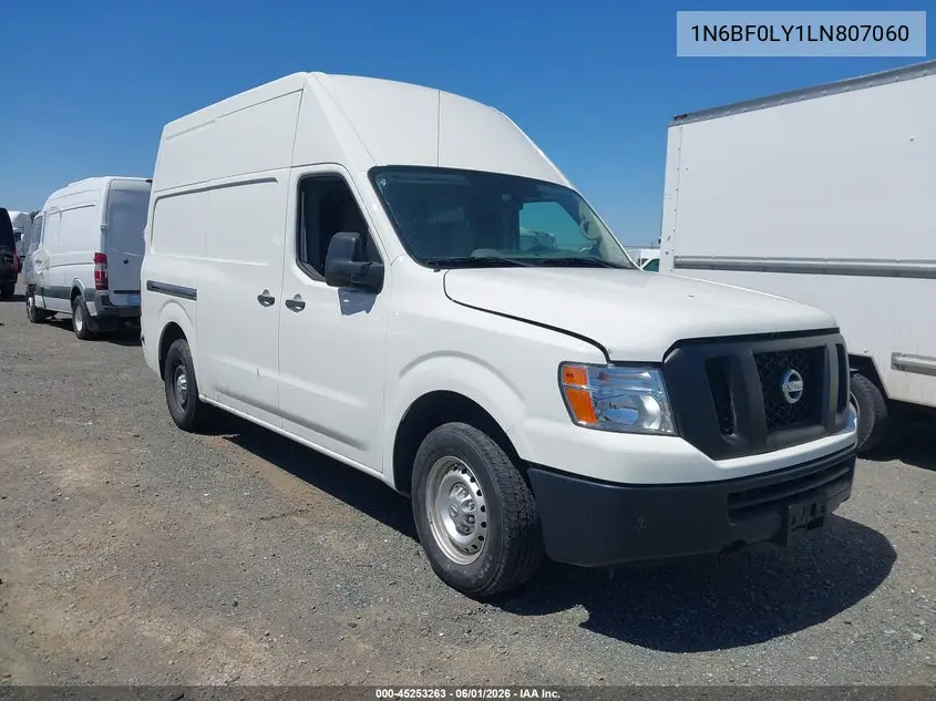 2020 Nissan Nv Cargo Nv2500 Hd S High Roof V6 VIN: 1N6BF0LY1LN807060 Lot: 45253263
