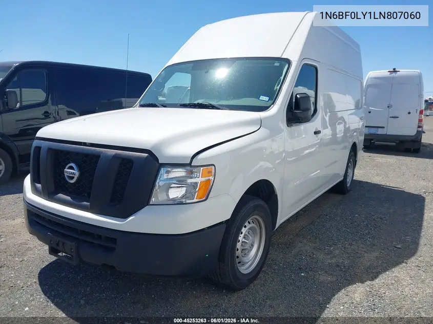 2020 Nissan Nv Cargo Nv2500 Hd S High Roof V6 VIN: 1N6BF0LY1LN807060 Lot: 45253263