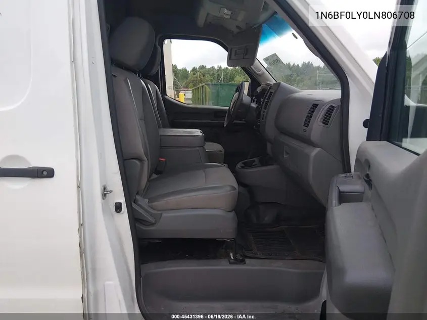 2020 Nissan Nv Cargo Nv2500 Hd Sv High Roof V6 VIN: 1N6BF0LY0LN806708 Lot: 45431396