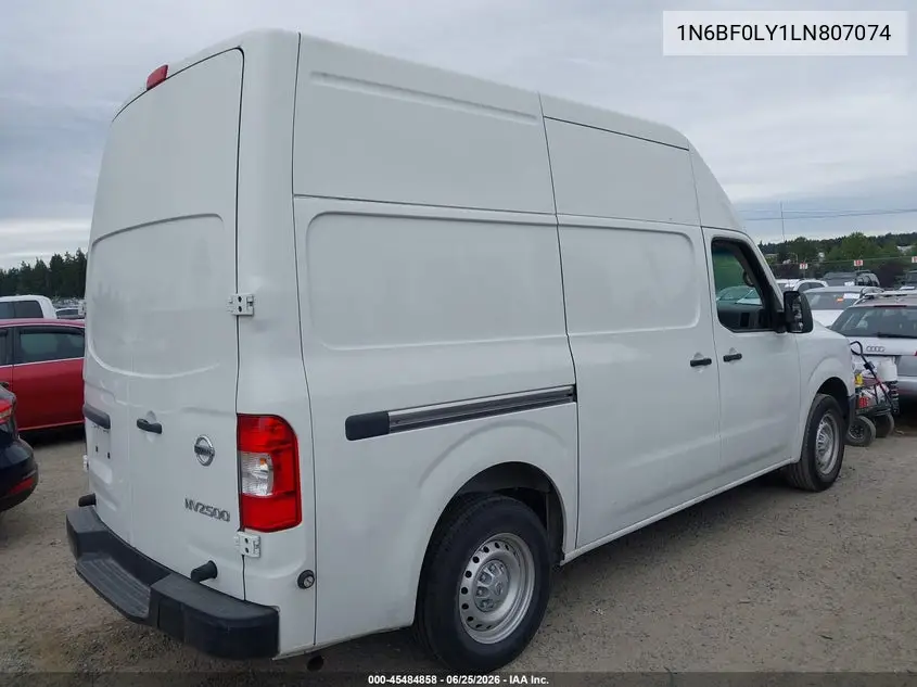 2020 Nissan Nv Cargo Nv2500 Hd S High Roof V6 VIN: 1N6BF0LY1LN807074 Lot: 45484858