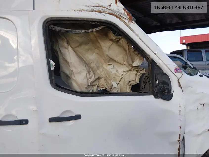 2020 Nissan Nv Cargo Nv2500 Hd S High Roof V6 VIN: 1N6BF0LY8LN810487 Lot: 45597716