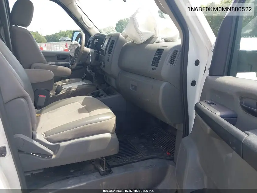 2021 Nissan Nv Cargo Nv1500 Sv Standard Roof V6 VIN: 1N6BF0KM0MN800522 Lot: 45518948