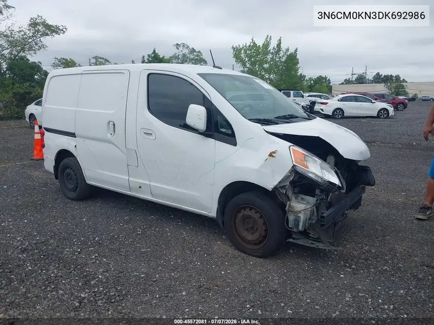 2013 Nissan Nv200 Sv VIN: 3N6CM0KN3DK692986 Lot: 45572081
