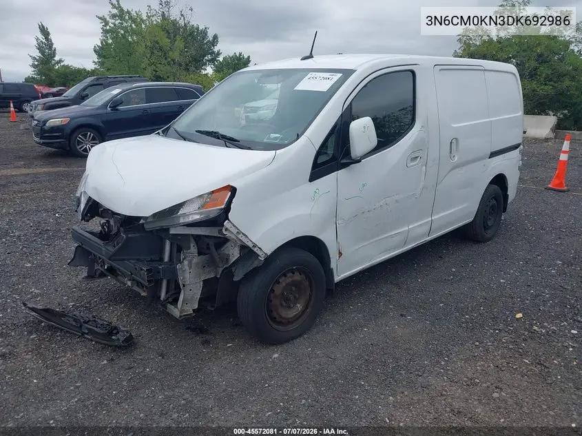 2013 Nissan Nv200 Sv VIN: 3N6CM0KN3DK692986 Lot: 45572081