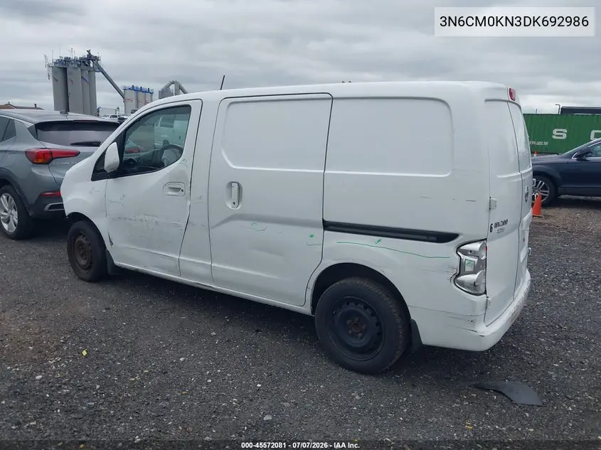 2013 Nissan Nv200 Sv VIN: 3N6CM0KN3DK692986 Lot: 45572081