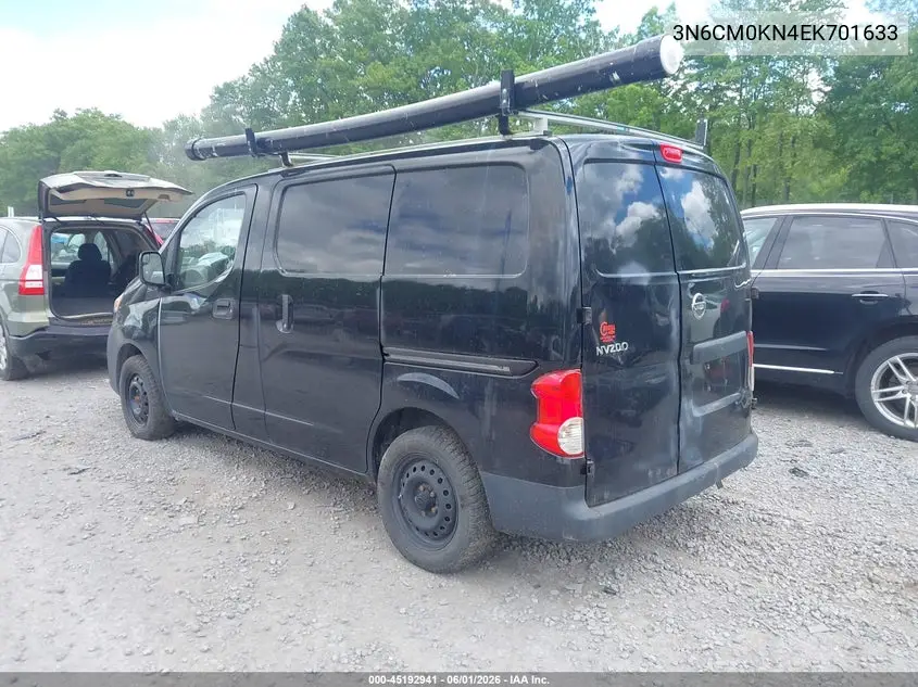 2014 Nissan Nv200 S VIN: 3N6CM0KN4EK701633 Lot: 45192941