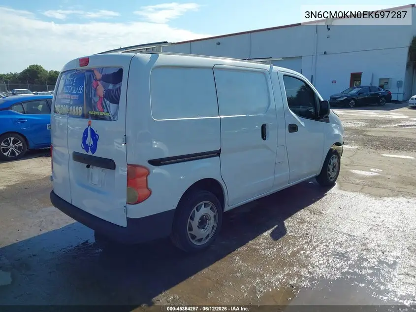 2014 Nissan Nv200 S/Sv VIN: 3N6CM0KN0EK697287 Lot: 45364257