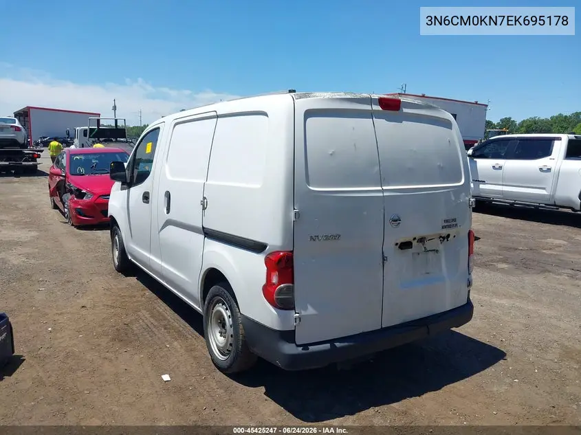 2014 Nissan Nv200 S VIN: 3N6CM0KN7EK695178 Lot: 45425247