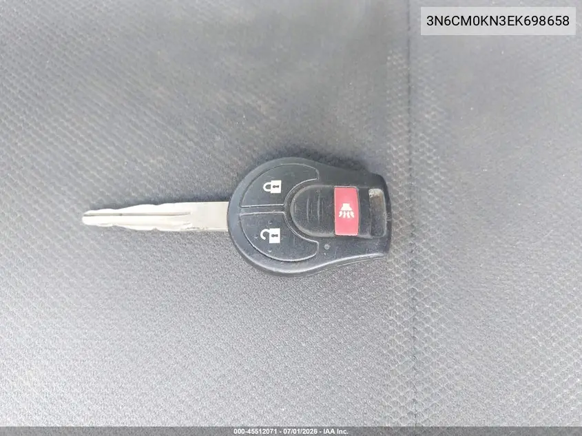2014 Nissan Nv200 Sv VIN: 3N6CM0KN3EK698658 Lot: 45512071