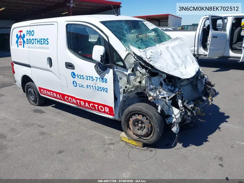 2014 Nissan Nv200 Sv VIN: 3N6CM0KN8EK702512 Lot: 45517748