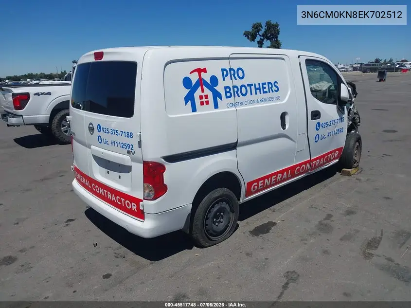 2014 Nissan Nv200 Sv VIN: 3N6CM0KN8EK702512 Lot: 45517748