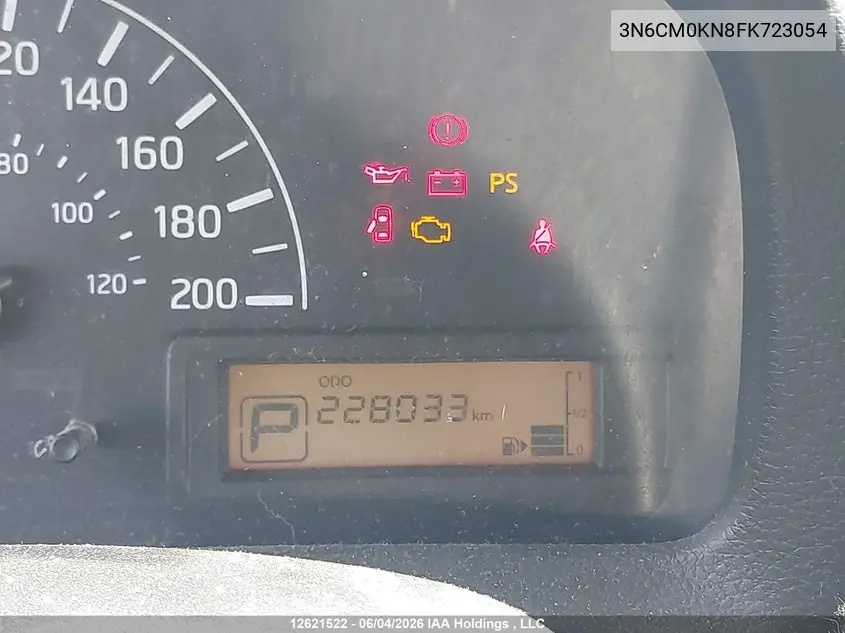 2015 Nissan Nv200 2.5S/2.5Sv VIN: 3N6CM0KN8FK723054 Lot: 12621522