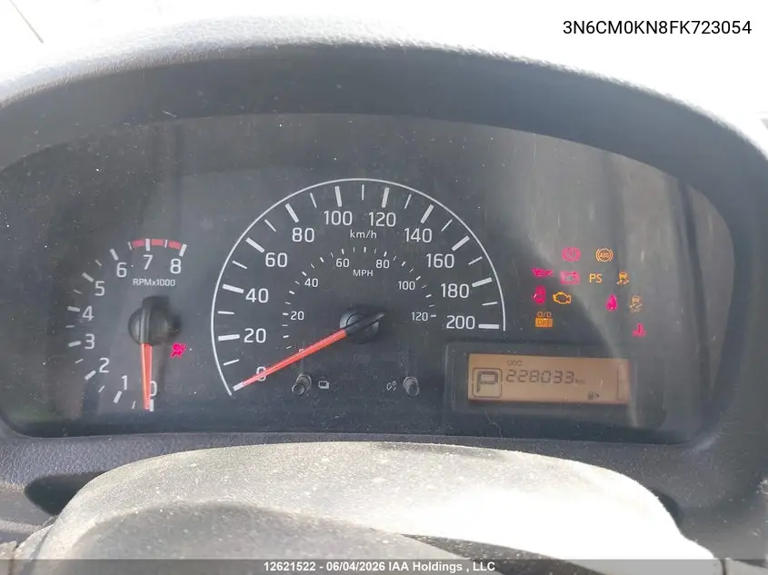 2015 Nissan Nv200 2.5S/2.5Sv VIN: 3N6CM0KN8FK723054 Lot: 12621522