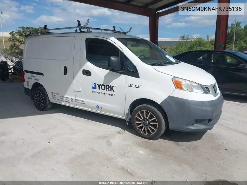 2015 Nissan Nv200 Sv VIN: 3N6CM0KN4FK735136 Lot: 45149037