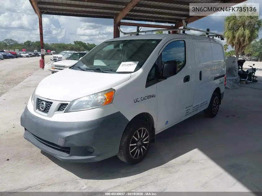 2015 Nissan Nv200 Sv VIN: 3N6CM0KN4FK735136 Lot: 45149037