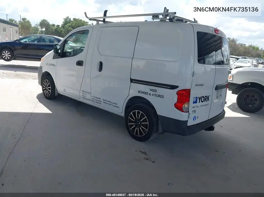2015 Nissan Nv200 Sv VIN: 3N6CM0KN4FK735136 Lot: 45149037