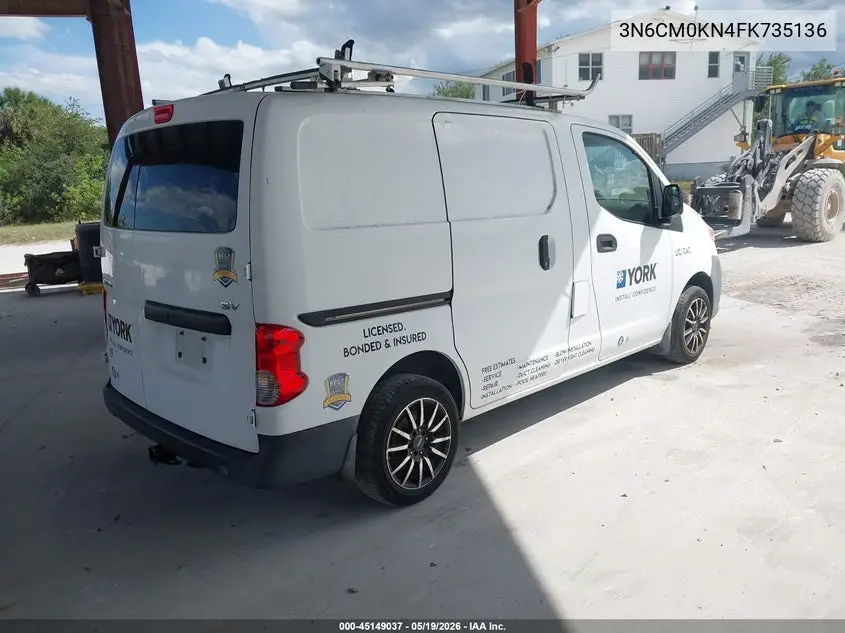 2015 Nissan Nv200 Sv VIN: 3N6CM0KN4FK735136 Lot: 45149037