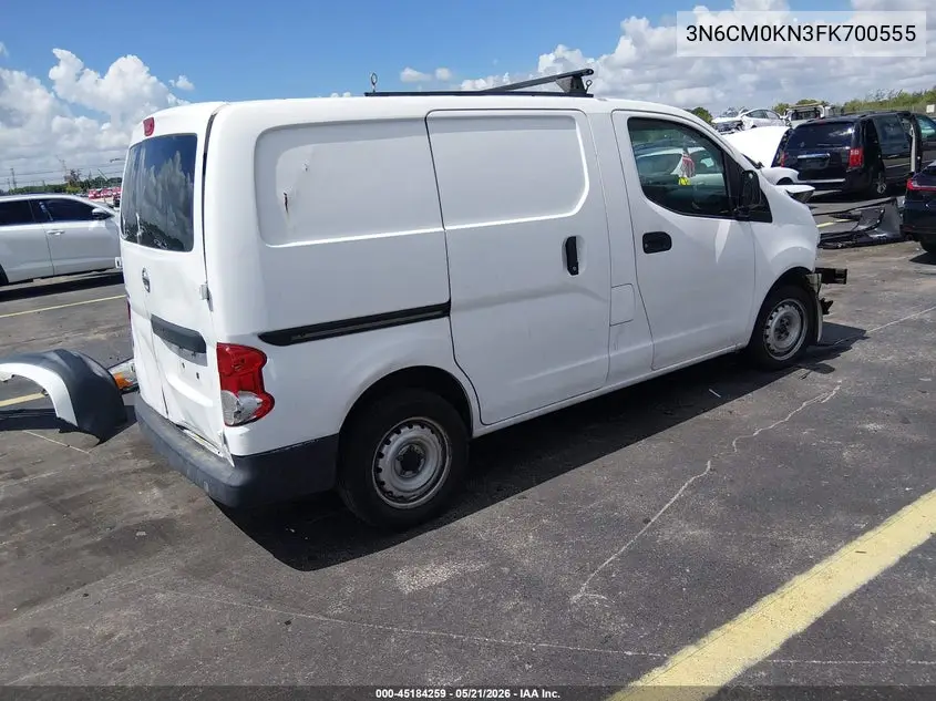 2015 Nissan Nv200 S/Sv VIN: 3N6CM0KN3FK700555 Lot: 45184259