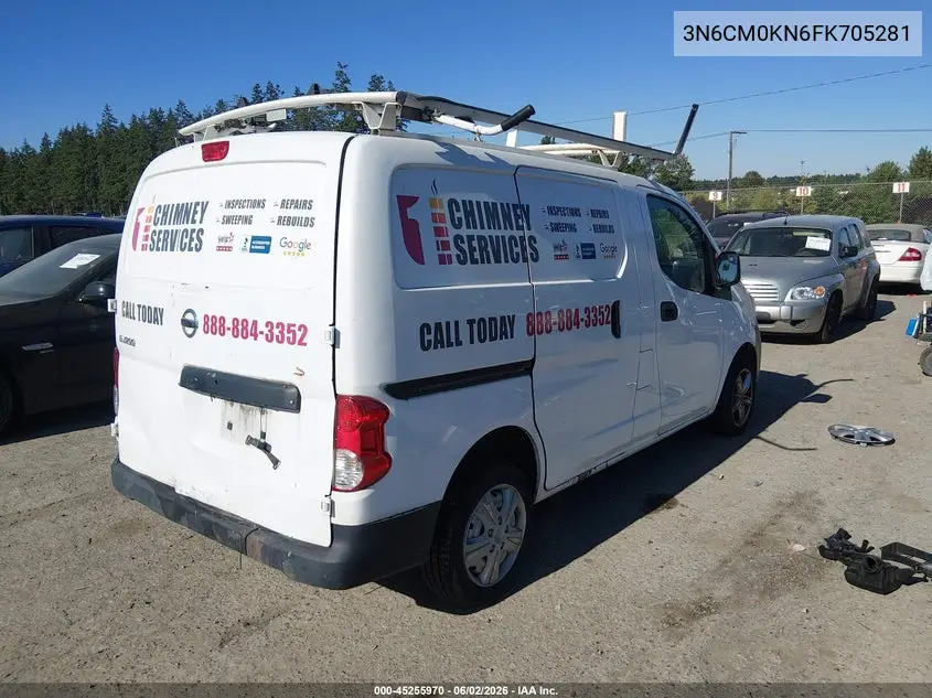 2015 Nissan Nv200 S/Sv VIN: 3N6CM0KN6FK705281 Lot: 45255970